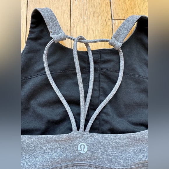 lululemon athletica | women trinity high neck sports bra grey 8 - Picture 4 of 6